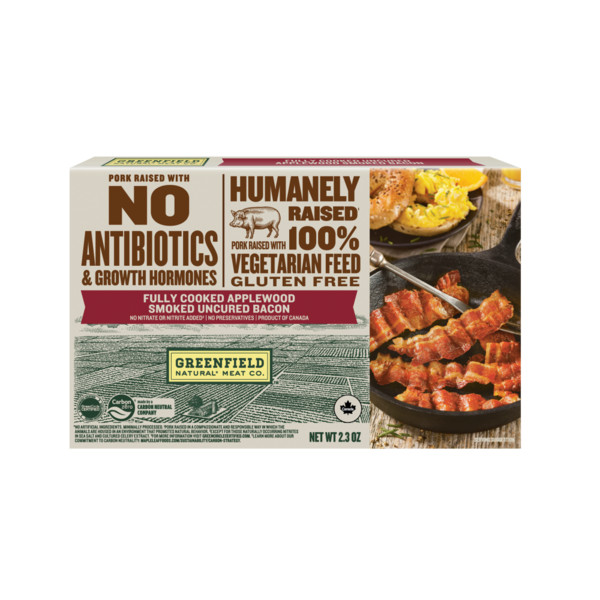 Greenfield Natural Meat Co. Fully Cooked Uncured Bacon Slices