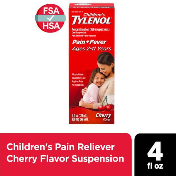 TYLENOL Pain + Fever Relief Medicine, Cherry