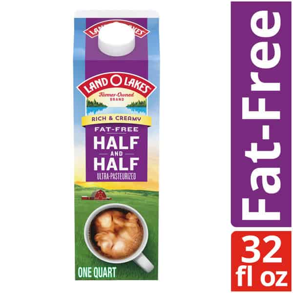 Land O Lakes Fat-Free Half And Half, Nonfat Coffee Creamer, 1 Quart