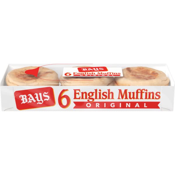 Bays 6 count, Original Pre-sliced English Muffins , Refrigerated