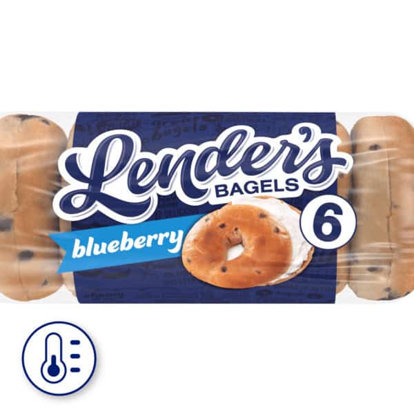 Lender's Original, 6 count, Blueberry Pre-sliced Bagels , Refrigerated