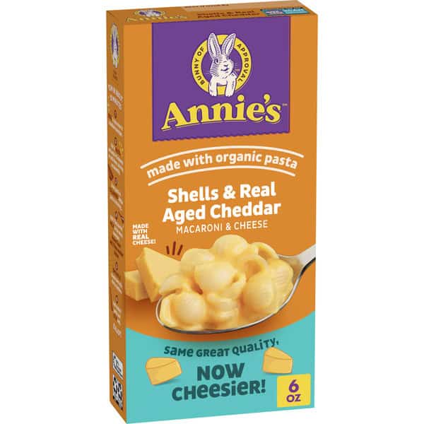 Annie's Real Aged Cheddar Shells Macaroni and Cheese Dinner with Organic Pasta