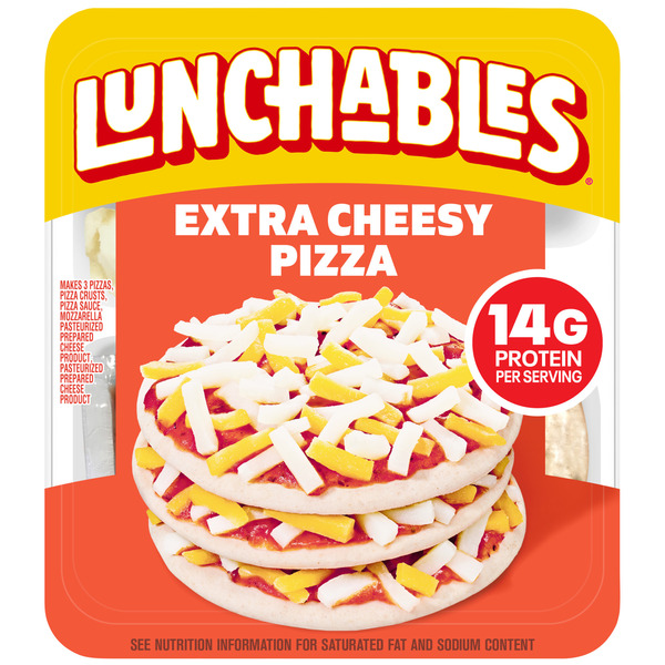 Lunchables Extra Cheesy Pizza Kids Lunch Snack Kit