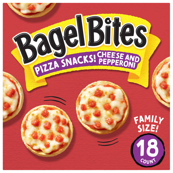 Bagel Bites Cheese & Pepperoni Mini Pizza Bagel Frozen Food Snacks