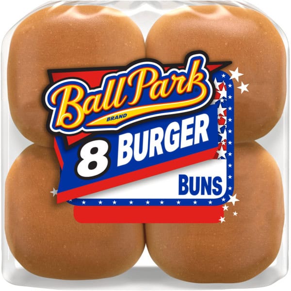 Ball Park 8 count, White Burger Buns