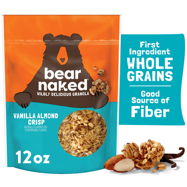 Bear Naked Vanilla Almond Crisp Granola Cereal, Good Source of Fiber, Whole Grain