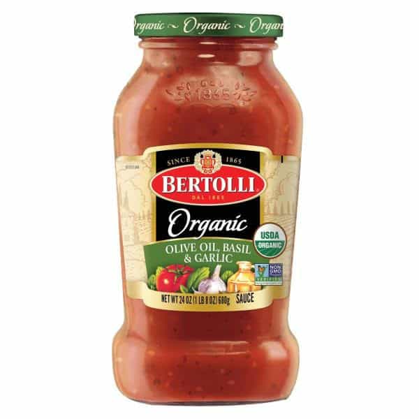 Bertolli Organic Olive Oil, Basil & Garlic Sauce