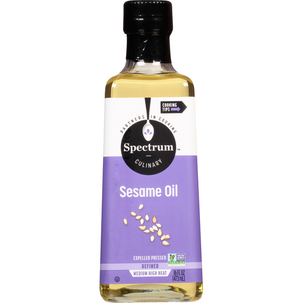 Spectrum Culinary Sesame Oil, Medium High Heat, Refined