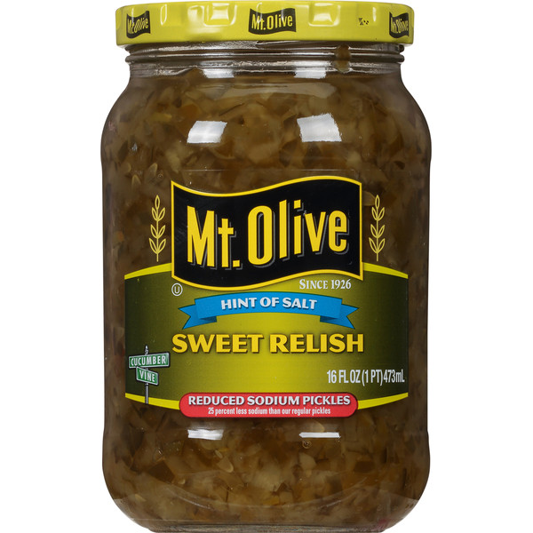Mt. Olive Pickle, Sweet Relish, Hint of Salt