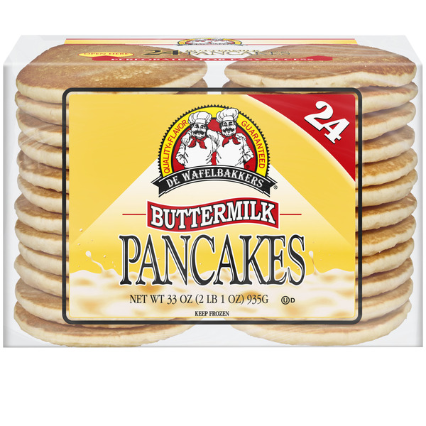 Dewafelbakkers Frozen Buttermilk Pancakes, 24 Count Pack