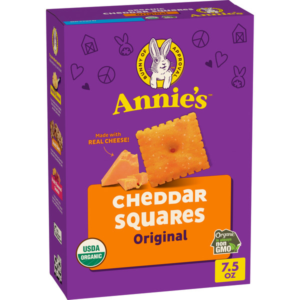 Annie's Organic Cheddar Squares Baked Cracker Snacks