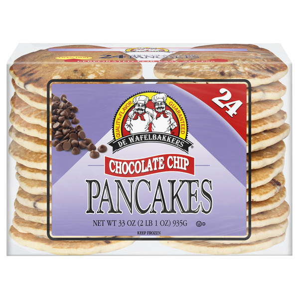 Dewafelbakkers Chocolate Chip Pancakes, 24 Count Pack
