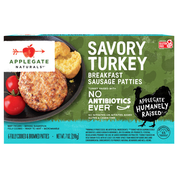 Applegate Savory Turkey Breakfast Sausage Patties