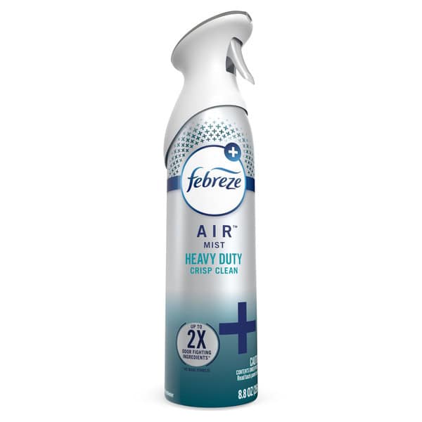 Febreze Air Freshener Spray Odor-Fighting Room Spray, Heavy Duty Crisp Clean