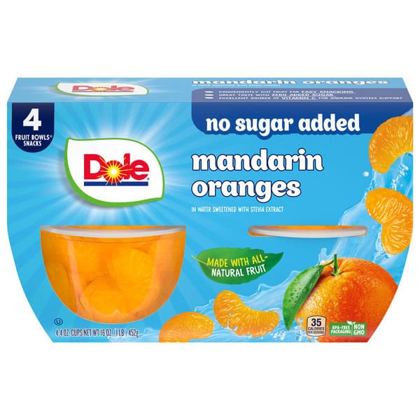 Dole Fruit Bowl Snack, Mandarin Oranges