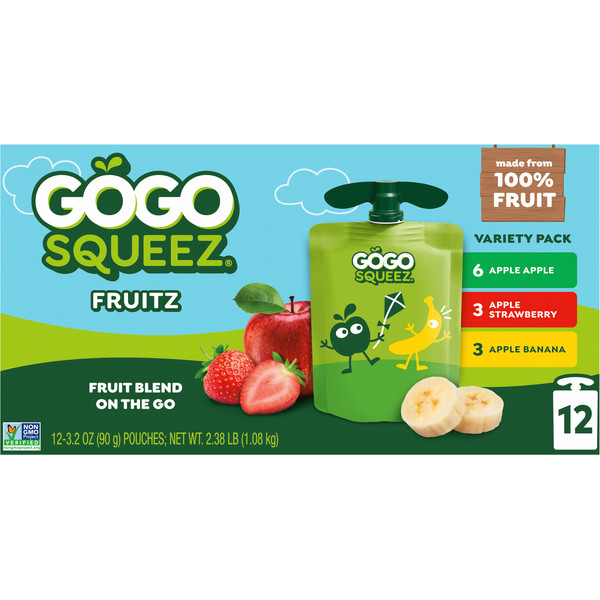 GoGo Squeez Applesauce On The Go Pouches, Variety