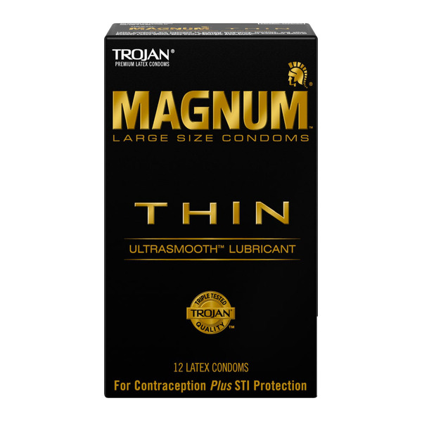 Trojan Magnum Thin Large Size Lubricated Condoms