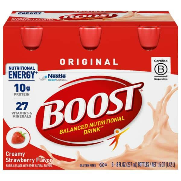 BOOST Nutritional Drink, Balanced, Original, Creamy Strawberry Flavor