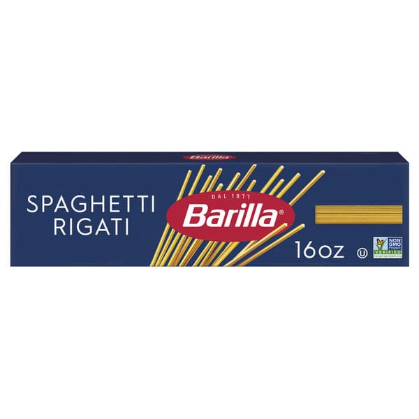 Barilla Spaghetti Rigati- Non-GMO Pasta Made with Durum Wheat Semolina & Kosher