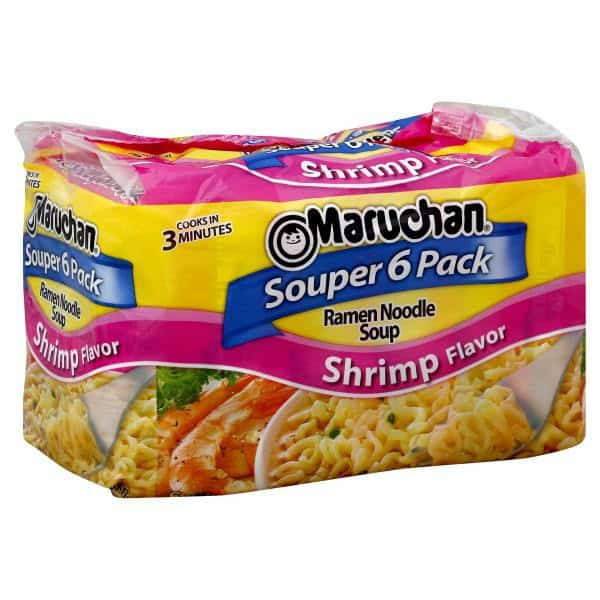 Maruchan Ramen Noodle Soup, Shrimp Flavor, Souper 6 Pack