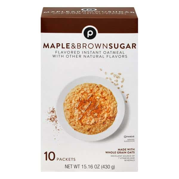 Publix Instant Oatmeal, Maple & Brown Sugar