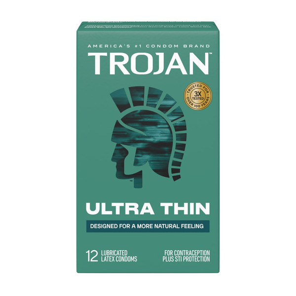 Trojan Ultra Thin Latex Lubricated Condoms For Men