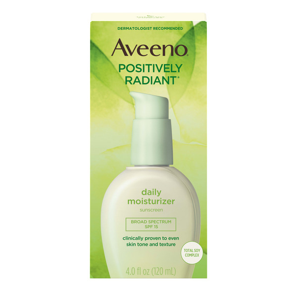Aveeno Positively Radiant Daily Face Moisturizer, SPF 15, 4 fl. oz