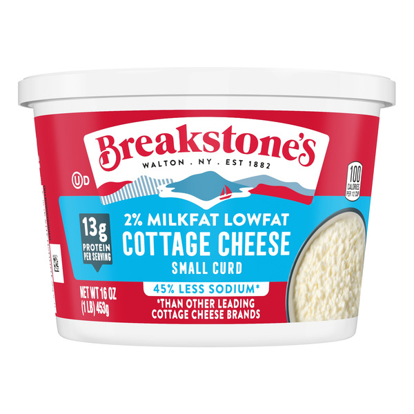 Breakstone's Small Curd 2% Milkfat Lowfat Reduced Sodium Cottage Cheese oz Tub