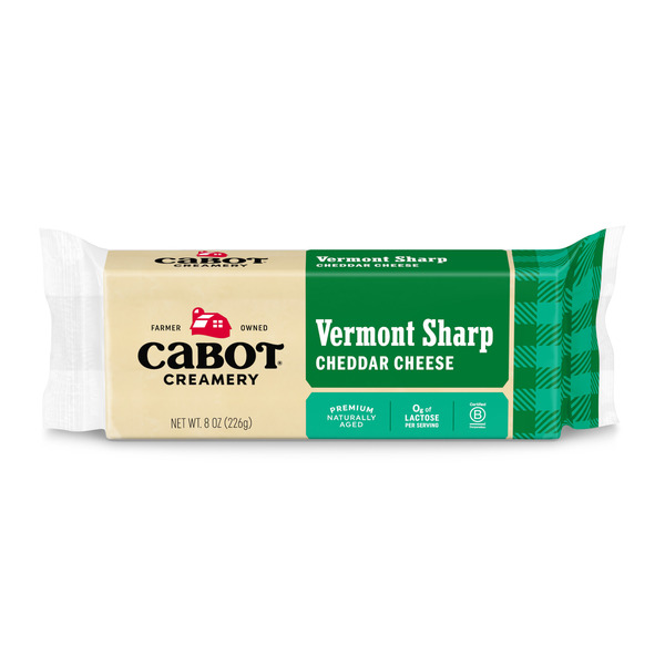 Cabot Sharp Cheddar Cheese Block, 8 oz