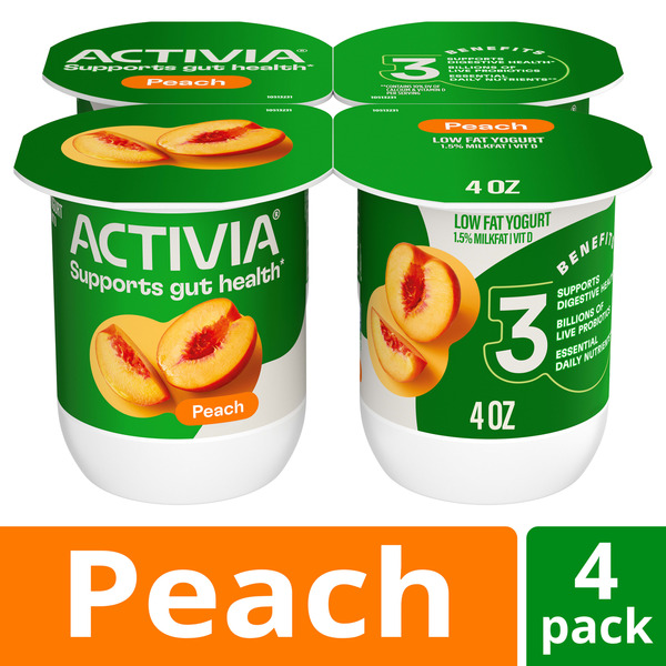 Activia Low Fat Peach Yogurt