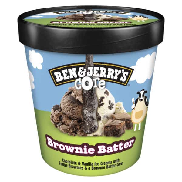 Ben & Jerry's Brownie Batter Chocolate & Vanilla Ice Cream Pint
