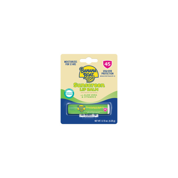 Banana Boat Broad Spectrum SPF 45 Sunscreen Lip Balm with Aloe Vera & Vitamin E