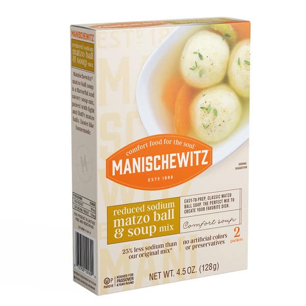 Manischewitz Matzo Ball & Soup Mix, Reduced Sodium