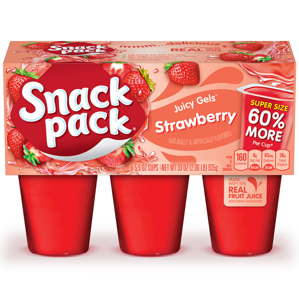 Snack Pack Juicy Gels, Strawberry