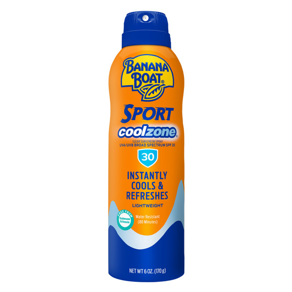 Banana Boat Sport Cool Zone Clear Spray Sunscreen Broad Spectrum