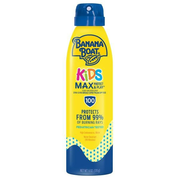 Banana Boat Kids Max Protect & Play Sunscreen Spray, SPF 100