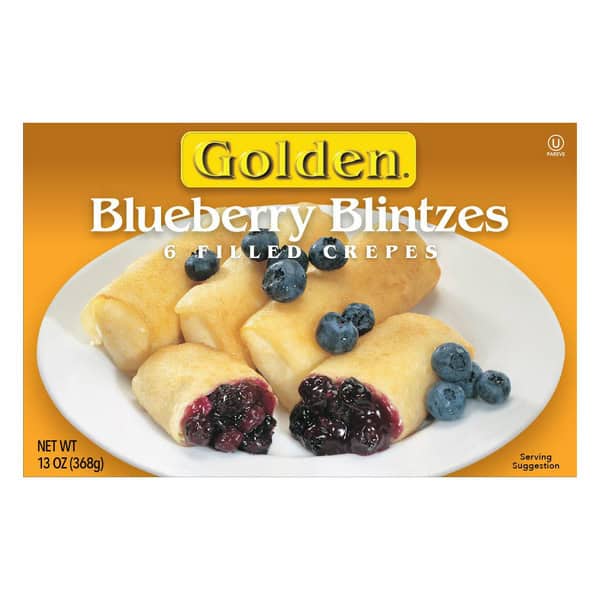 Golden Blueberry Blintzes, Filled Crepes