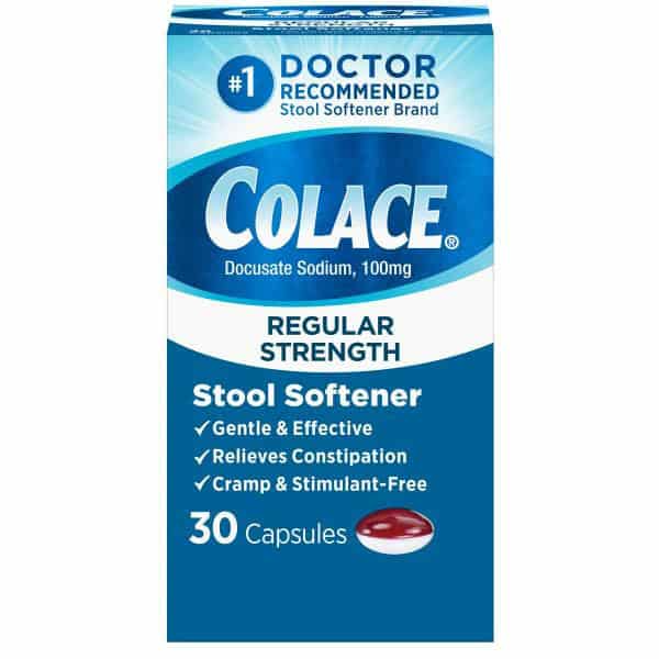 Colace Regular Strength Stool Softener 100mg Capsules