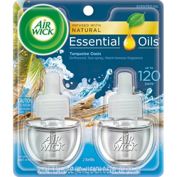 Air Wick® Plug in Refill, 2 Ct, Turquoise Oasis, Scented Oil, Air Freshener
