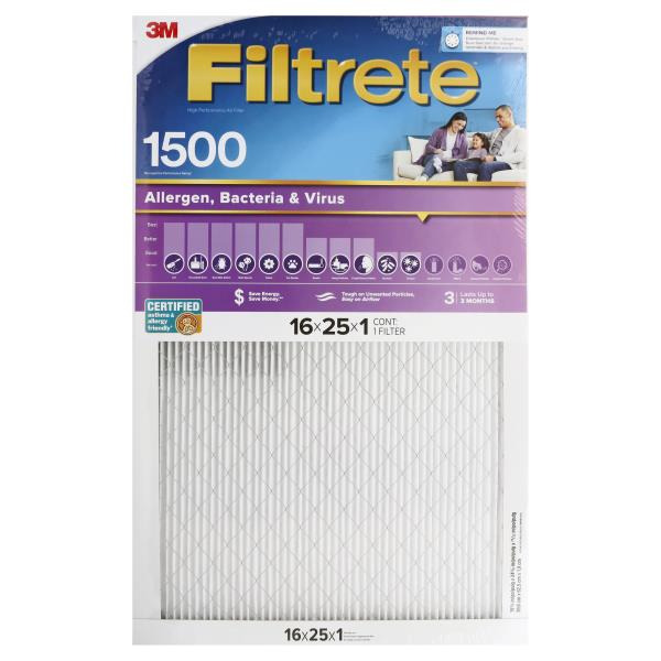 3M Filtrete 1500 Allergen Bacteria & Virus Air Filter
