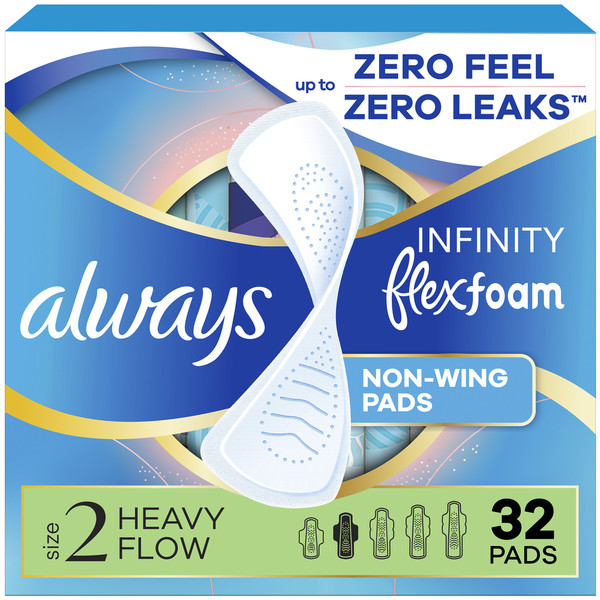 Always Infinity Super Sanitary Pads Non-Wings