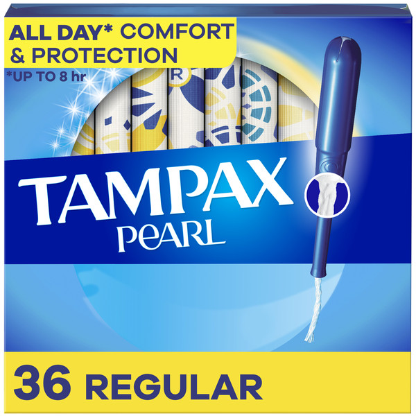 TAMPAX Pearl Tampons with LeakGuard Braid, Regular