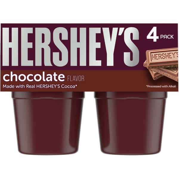 Hershey's Chocolate Ready-to-Eat Pudding Snack with Milk & Real Cocoa