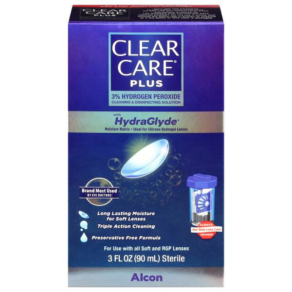 Alcon CLEAR CARE Cleaning & Disinfecting Solution, with Hydraglyde, 3% Hydrogen Peroxide