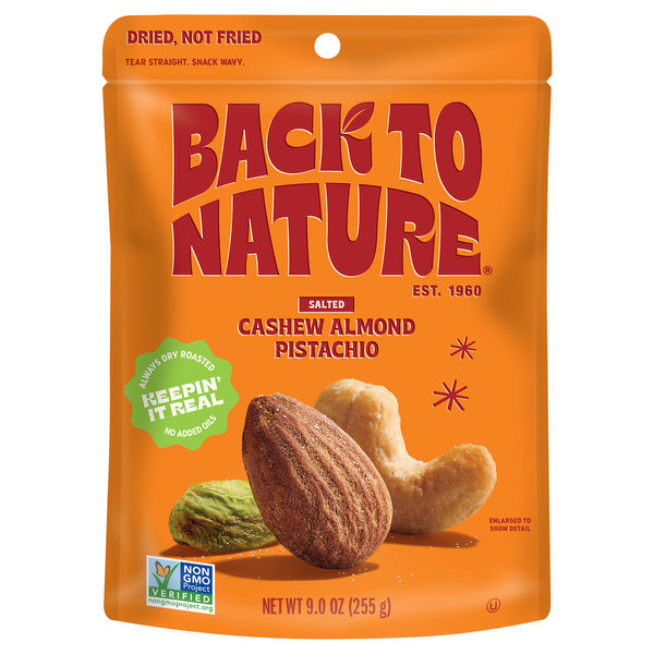 Back to Nature Cashew Almond Pistachio, Salted