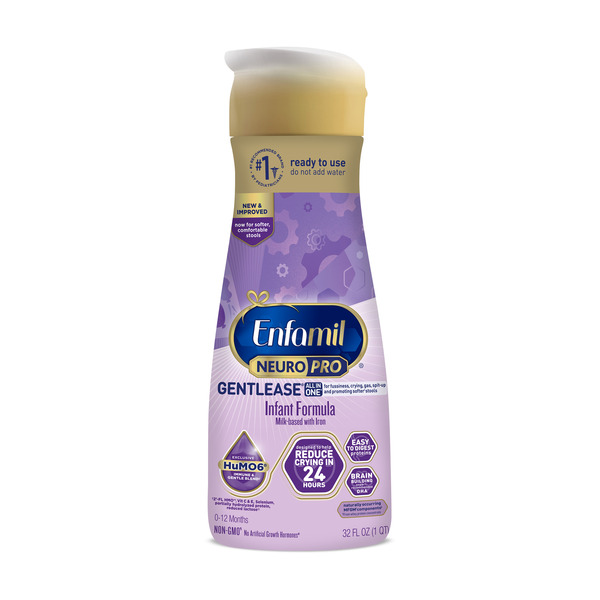 Enfamil® NeuroPro Gentlease Formula, Reduce Fussiness, Crying, Gas, Liquid Bottle