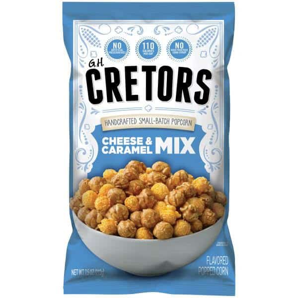 GH Cretors Flavored Popped Corn, Cheese & Caramel Mix