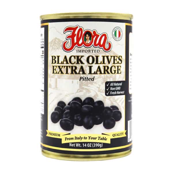 Flora Fine Foods Black Olives, Pitted, Extra Large