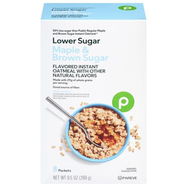 Publix Lower Sugar Maple & Brown Sugar Instant Oatmeal