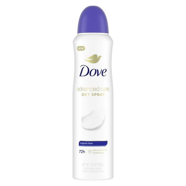 Dove Dry Spray Antiperspirant Deodorant Original Clean,